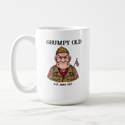 Grumpy Old Amerikaanse leger dierenarts Koffiemok (Links)