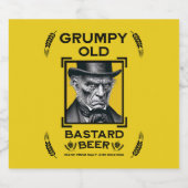 Grumpy Old Bastard Beer Bier Etiket (Enkel label)