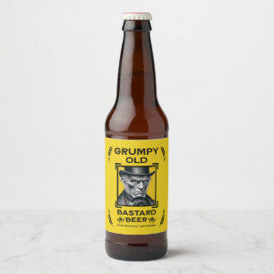 Grumpy Old Bastard Beer Bier Etiket