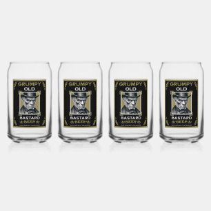 Grumpy Old Bastard Beer Blikvorm Glas