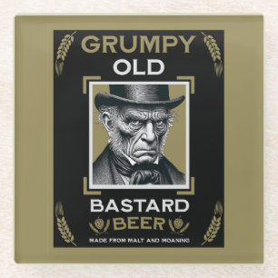 Grumpy Old Bastard Beer Glazen Onderzetter