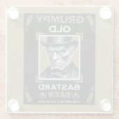 Grumpy Old Bastard Beer Glazen Onderzetter (Achterkant)