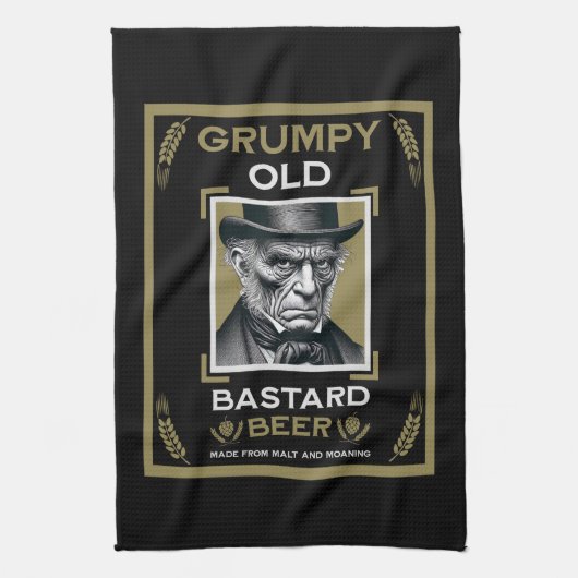 Grumpy Old Bastard Beer Theedoek (Verticaal)