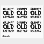 Grumpy Old Bastard Vierkante Sticker (Vel)
