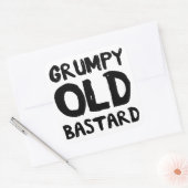 Grumpy Old Bastard Vierkante Sticker (Envelop)