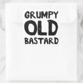 Grumpy Old Bastard Vierkante Sticker (Tas)