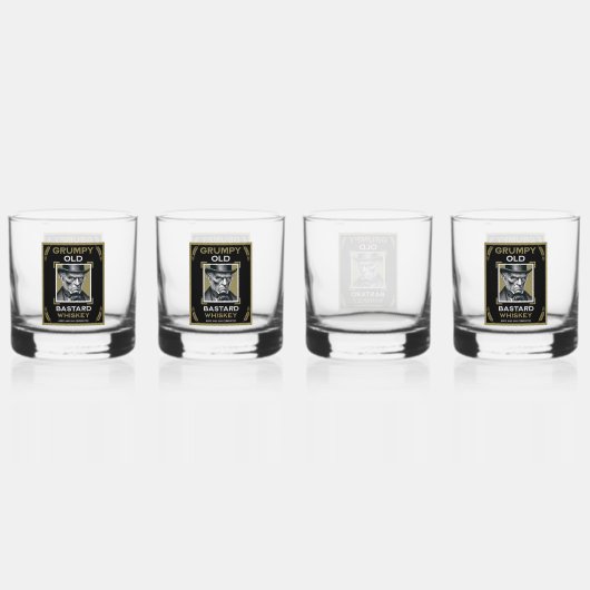 Grumpy Old Bastard Whiskey Whisky Glas (Achterkant)