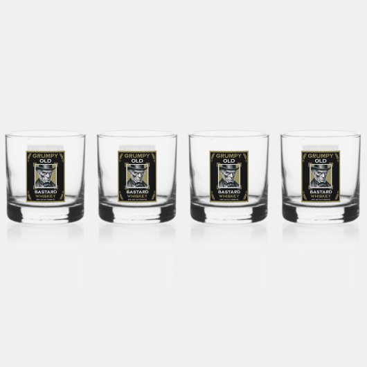 Grumpy Old Bastard Whiskey Whisky Glas (Voorkant)