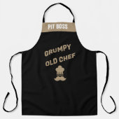 Grumpy Old Chef Humor op maat gepersonaliseerd Schort (Voorkant)