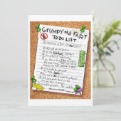 Grumpy Old Fart om lijst te doen Feestdagenkaart (Staand voorkant)