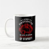 Grumpy Old Firefighter Thin Red Line Koffiemok (Links)