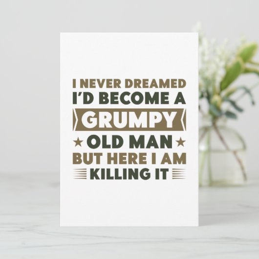 Grumpy Old Man Bedankkaart (Staand voorkant)