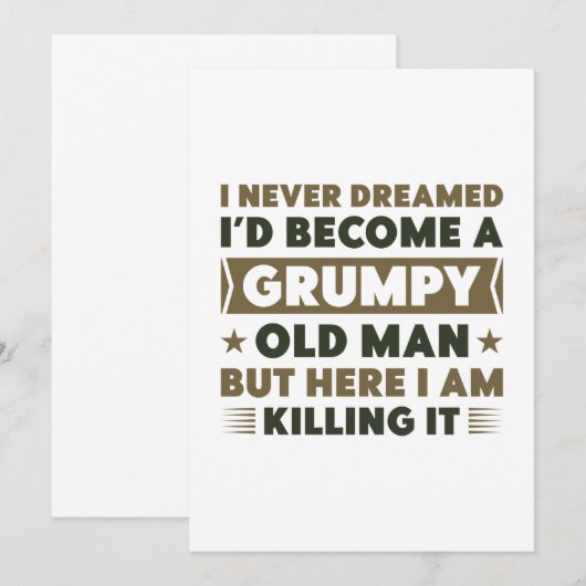 Grumpy Old Man Bedankkaart (Voorkant / Achterkant)