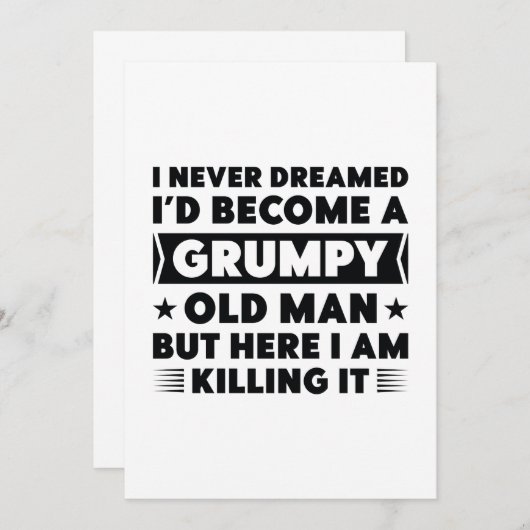 Grumpy Old Man Bedankkaart (Voorkant / Achterkant)