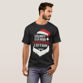 Grumpy Old Man Christmas Edition Funny Santa Holid T-shirt (Voorkant volledig)