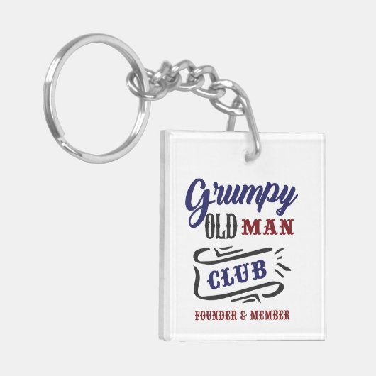 Grumpy Old Man Club Founder Member  Sleutelhanger (Voorkant Links)