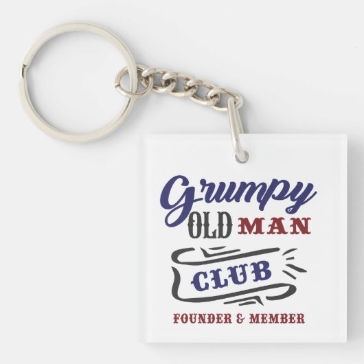 Grumpy Old Man Club Founder Member Sleutelhanger (Voorkant)