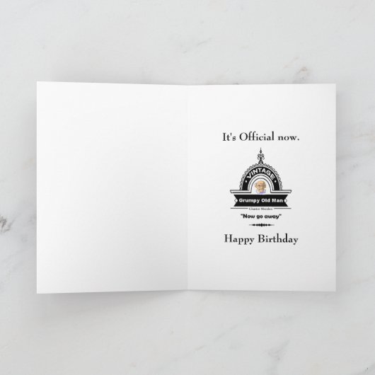 Grumpy Old Man Club Fun "Over the Hill" Kaart (Binnen)