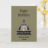 Grumpy Old Man Club Fun "Over the Hill" Kaart (Gele Bloem)