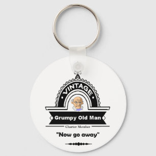 Grumpy Old Man Club Fun "Over the Hill" Sleutelhanger