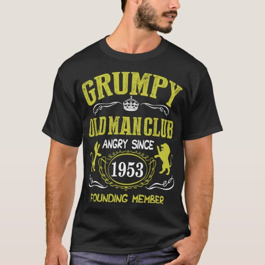 Grumpy Old Man Club sinds 1953 T - shirts van de o (Voorkant)