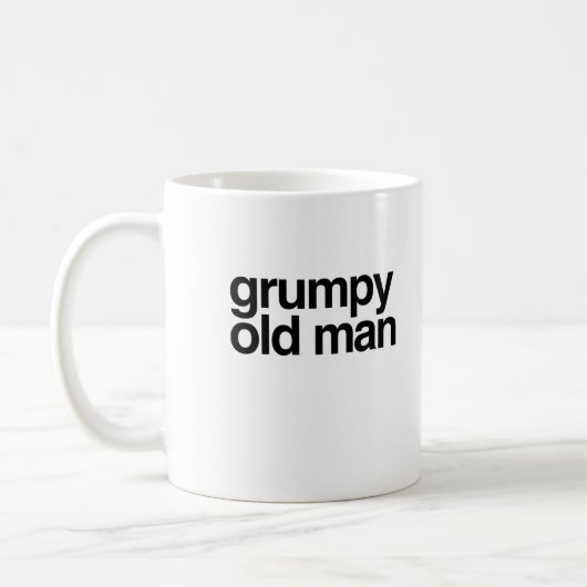 Grumpy Old Man Funny Sarcastic Gag Gift Koffiemok (Links)