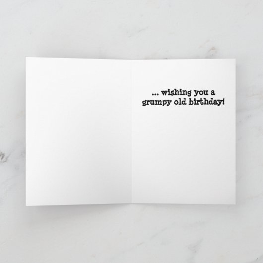 Grumpy Old Man Gorilla Verjaardag Kaart (Binnen)