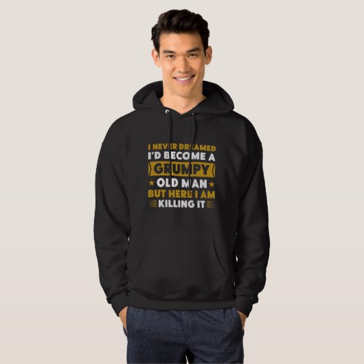 Grumpy Old Man Hoodie (Voorkant volledig)