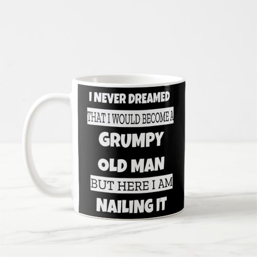 Grumpy Old Man Sarcastic Dad Grandad Father's Day Koffiemok (Links)