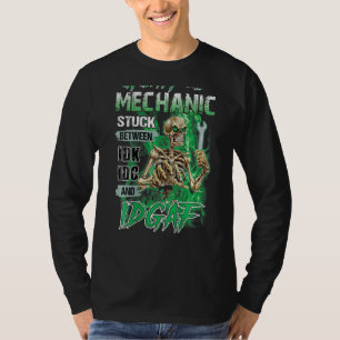 Grumpy Old Mechanic Stuck tussen IDK IDC en IDGA T-shirt