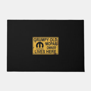 Grumpy Old Mopar Owner Car Doormat Deurmat