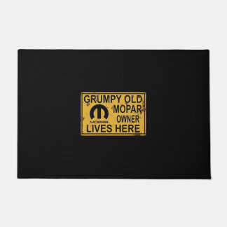 Grumpy Old Mopar Owner Car Doormat Deurmat