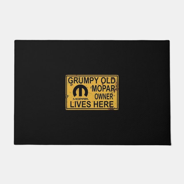 Grumpy Old Mopar Owner Car Doormat Deurmat (Voorkant)