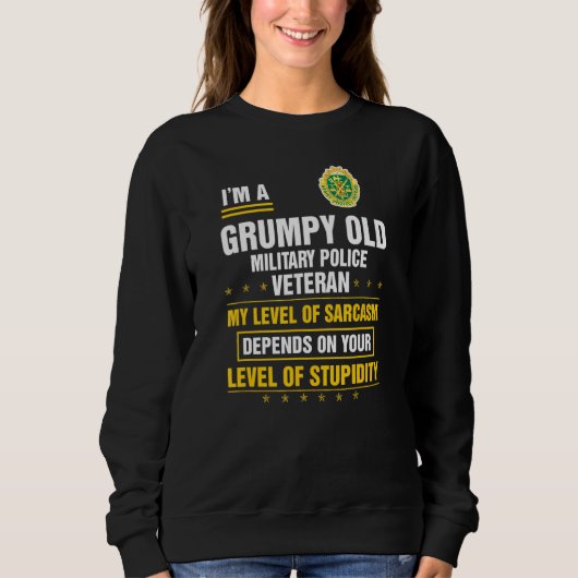 Grumpy Old Police Veteran Father Day Chri Trui (Voorkant)