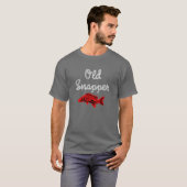 Grumpy Old Red Snapper Fish T-Shirt (Voorkant volledig)