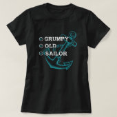 Grumpy Old Sailor Anchor Check T-shirt (Design voorkant)