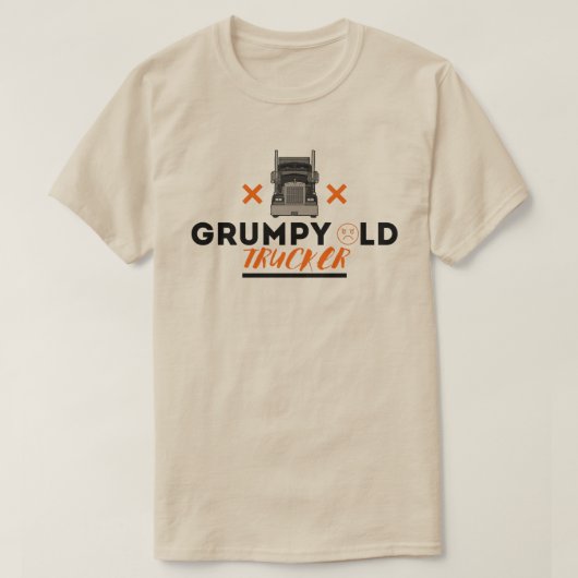 Grumpy Old Trucker - Funny Quote voor vrachtwagenc T-shirt (Design voorkant)