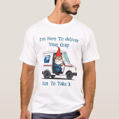 Grumpy Old US Postal Worker Gnome Mail Delivery T-shirt (Voorkant)