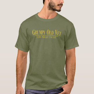 Grumpy Old Vet, ik doe wat ik wil, grappige milita T-shirt