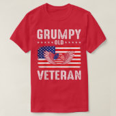 Grumpy Old Veteran Patriotic Army Gran T-shirt (Design voorkant)
