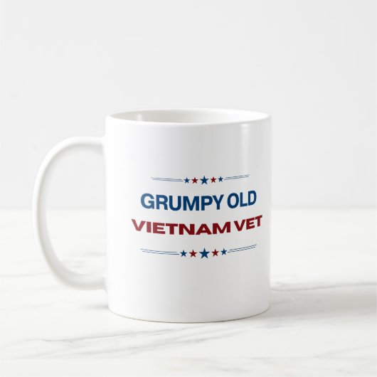 Grumpy Old Vietnam Vet Funny Gepensioneerde Amerik Koffiemok (Links)