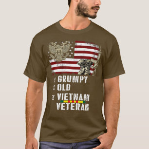 Grumpy Old Vietnam Veteraan Amerikaanse vlag Vietn T-shirt