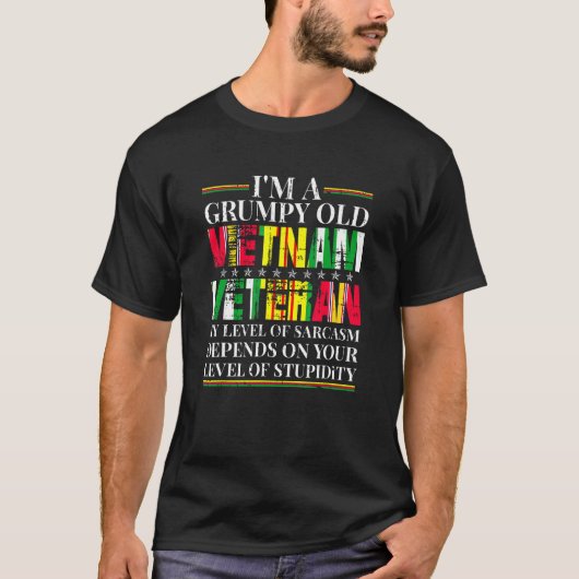 Grumpy Old Vietnam Veteraan Mannen T-shirt (Voorkant)