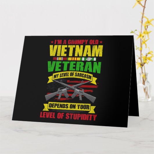 Grumpy Old Vietnam Veteran 212 Kaart (Gele Bloem)