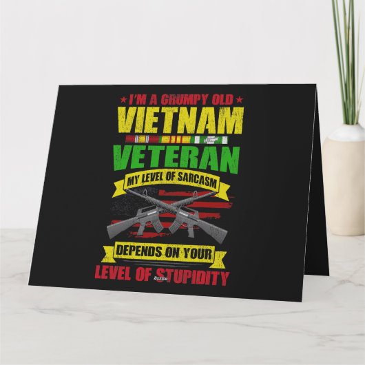 Grumpy Old Vietnam Veteran 212 Kaart (Achterkant)