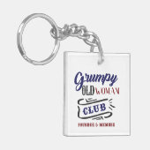 Grumpy Old Woman Club Funny Sleutelhanger (Voorkant Links)
