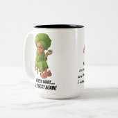 Grumpy Oma "Raad eens wat... ik ben het weer verge Tweekleurige Koffiemok (Voorkant links)
