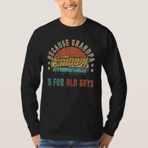 Grumpy omdat opa is voor oude Mannen Retro G T-shirt