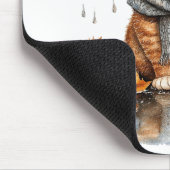 Grumpy Orange Cat in Rain Muismat (Hoek)
