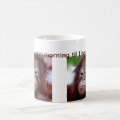 Grumpy Orangutan Animal Face Koffiemok (Center)